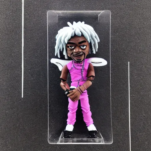 Image similar to lil uzi vert, miniature action figure