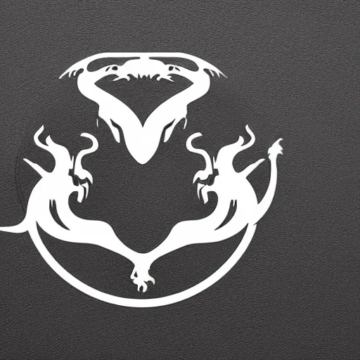 Prompt: logo of an autonomous car company with dragons as headlights