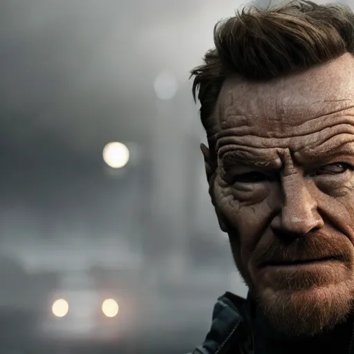 Image similar to Bryan Cranston as Eddie Brock from Venom (2018), 4k, insanely detailed, fangs