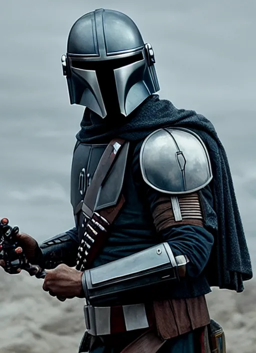 Image similar to adam driver as the mandalorian