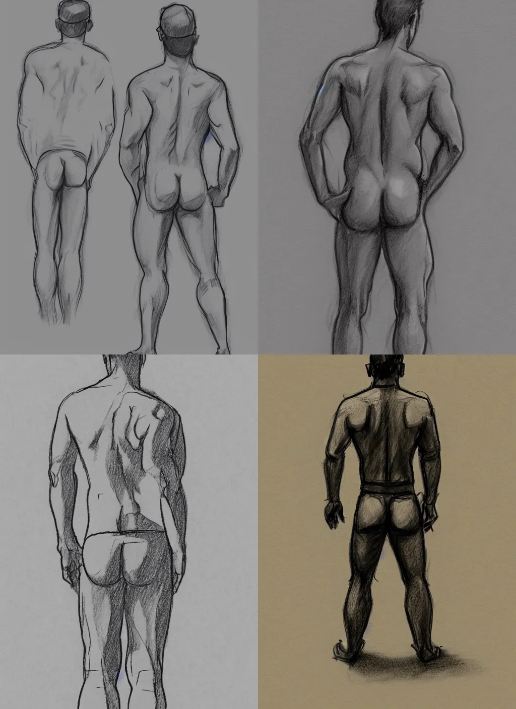 Prompt: man standing with hands on his hips, front view, full body drawing, high quality, digital sketch, figure drawing, low detail, stick figures, pose reference, drawing study,