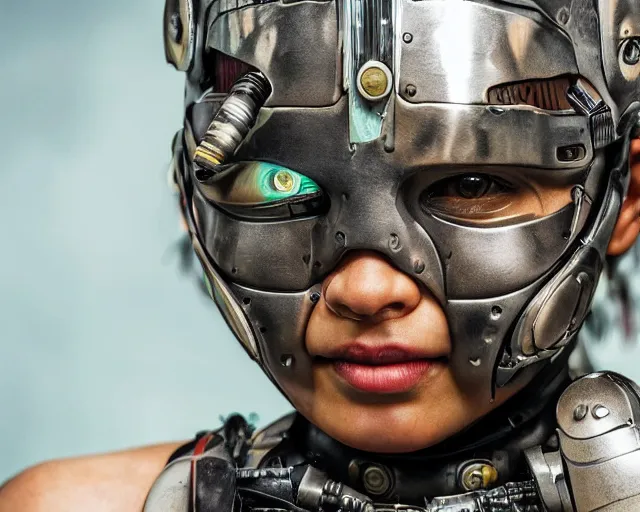 Image similar to amazonian cyborgs photographed by national geographic