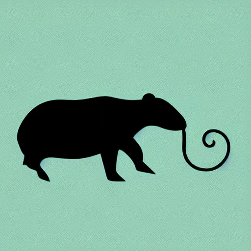 Prompt: tapir, lambda, chameleon. colorful vector graphics