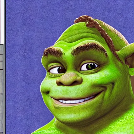 Image similar to courtroom sketch of Shrek