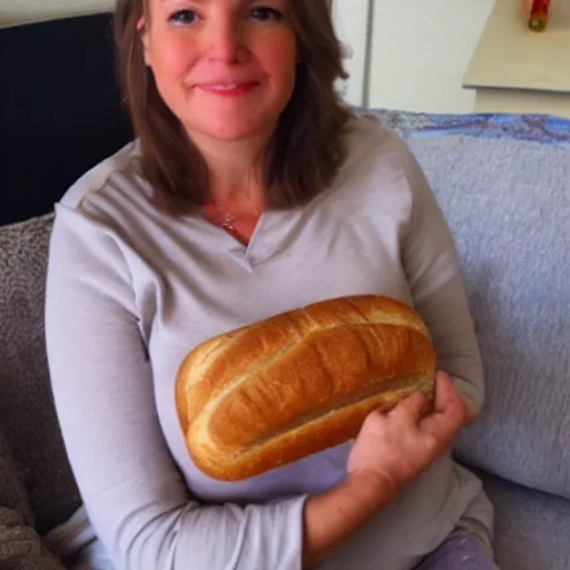 Image similar to a loaf of bread with jennifer loper face on