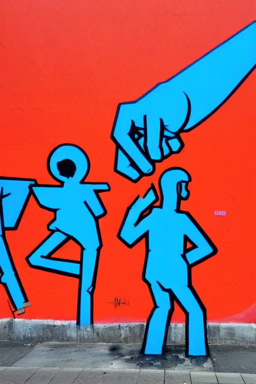 Image similar to crips tagging mural about reddit, realistic, art by tafy laplanche, colored by hiroshi nagai