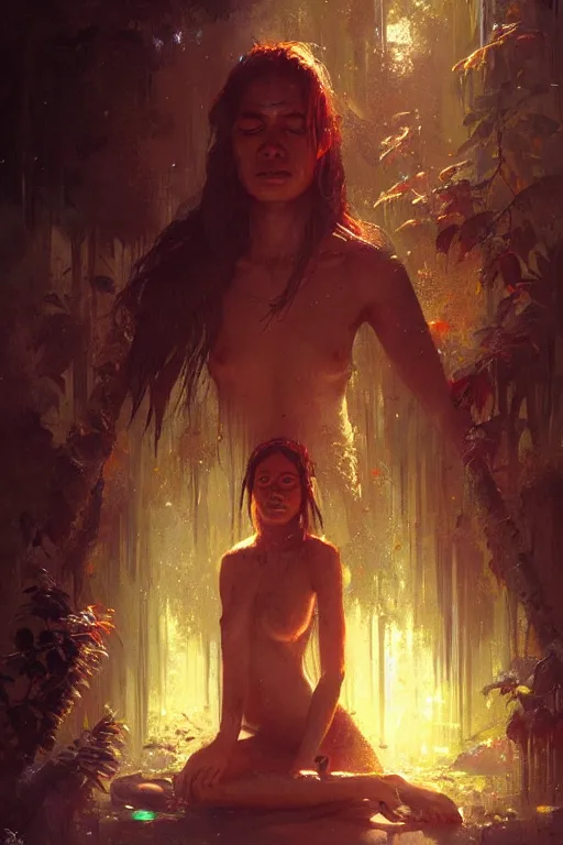 Image similar to The Ayahuasca Spirit, by Greg Rutkowski