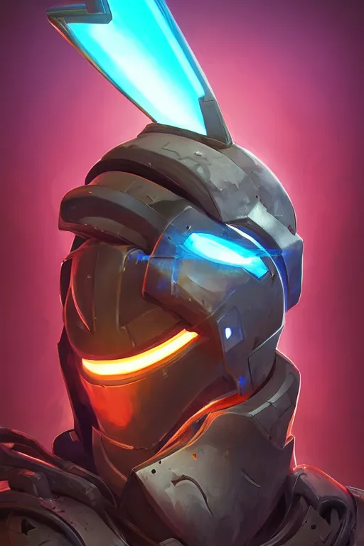 Image similar to epic mask helmet robot ninja portrait stylized as fornite style game design fanart by concept artist gervasio canda, behance hd by jesper ejsing, by rhads, makoto shinkai and lois van baarle, ilya kuvshinov, rossdraws global illumination radiating a glowing aura global illumination ray tracing hdr render in unreal engine 5