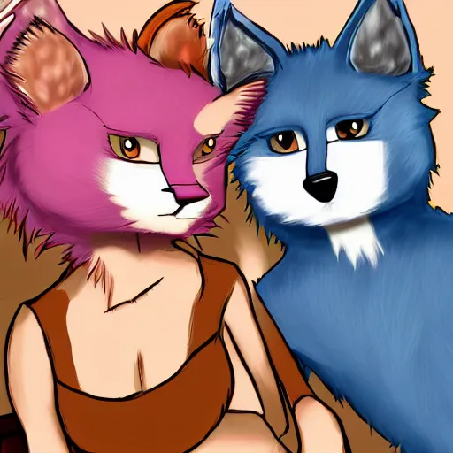 Prompt: furry art by blotch and rukis