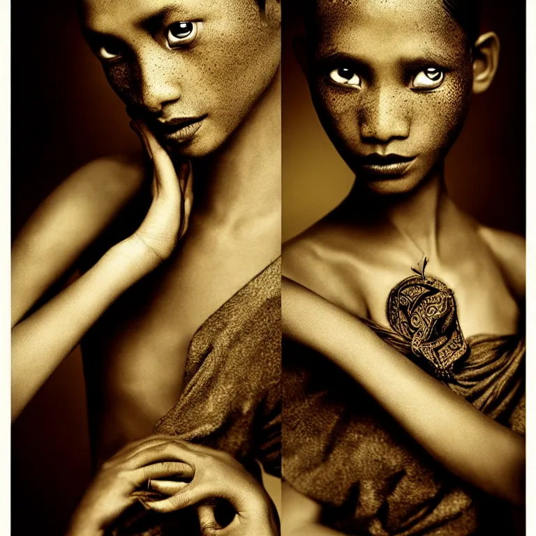 Prompt: portrait fashion advertising campaign by gregory colbert, highly detailed, intricate