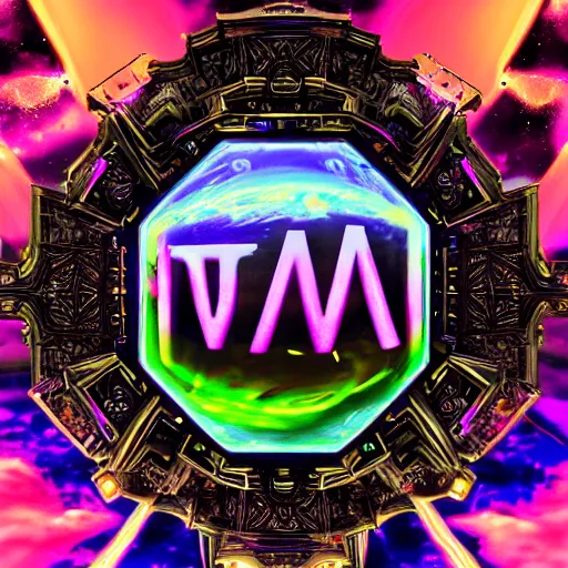 Image similar to a and w vaporwave logo, digital art, cosmic, 3 d high definition, trending on art station, photorealistic, high resolution, 8 k, octane, hyper detailed, insane details, intricate, elite, ornate, elegant trend, highly detailed and intricate, sharp focus, photography, unreal engine