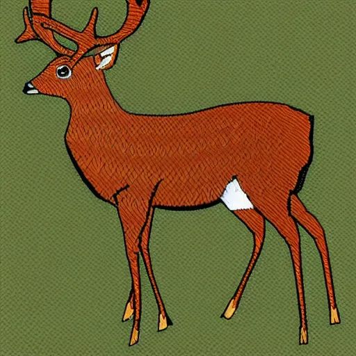Prompt: poly art of a deer