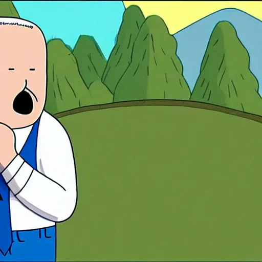 Prompt: Screenshot of Joe Biden in adventure time