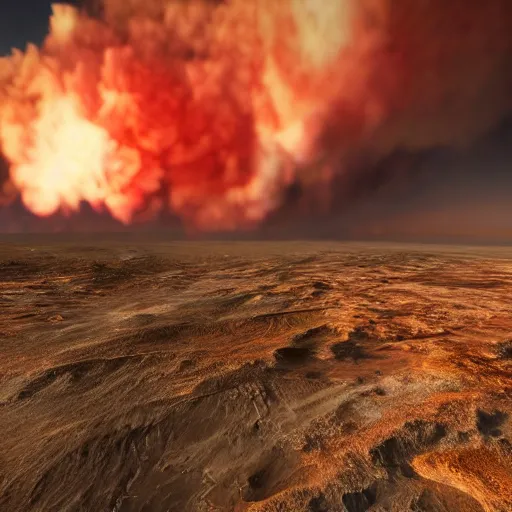 Prompt: a warshak test of the earth blowing up., photography, 8 k, highly detailed, ultra realistic, path traced