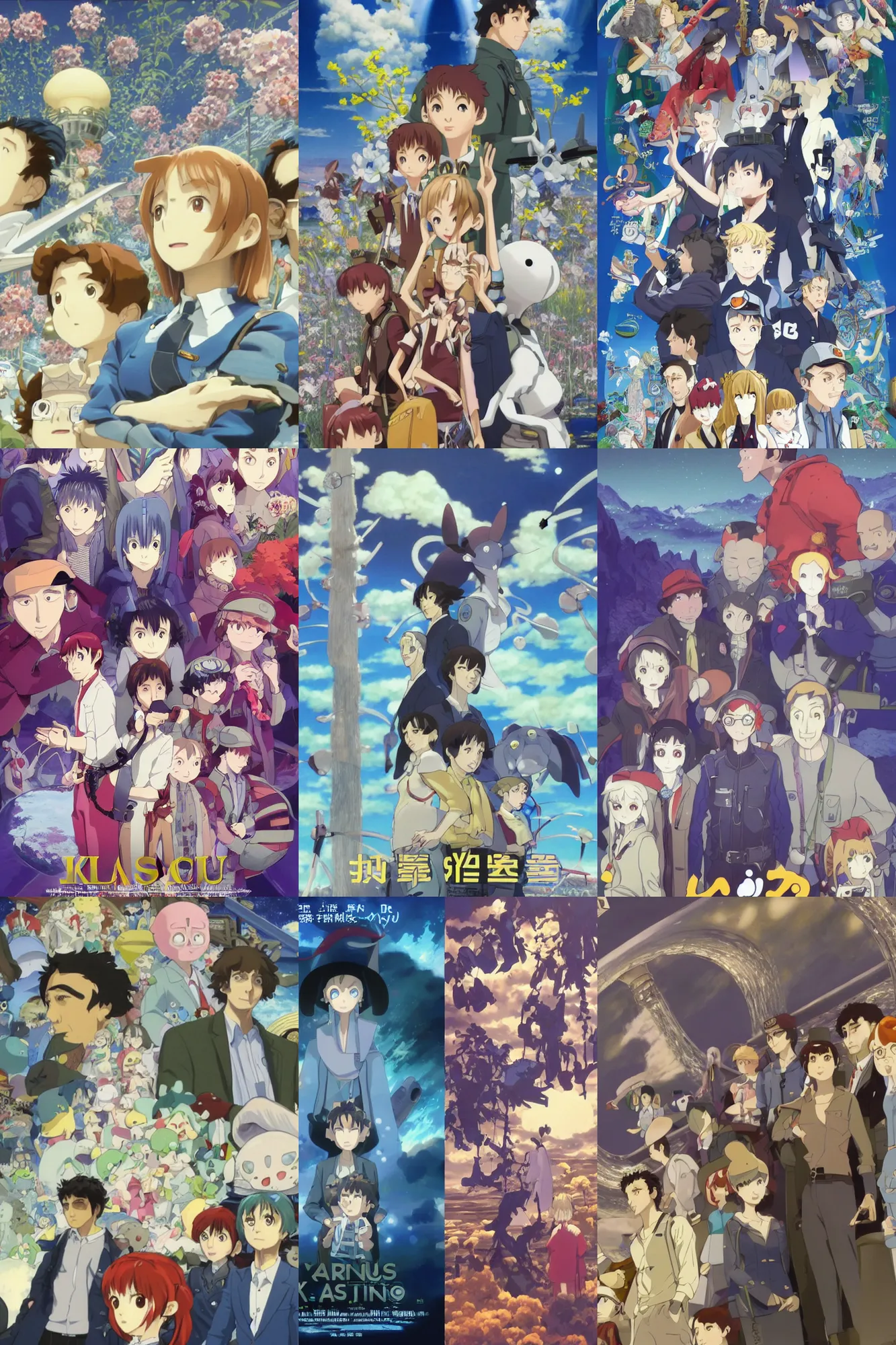 Prompt: at a airport baggage claim solving mysteries, Klaus Movie poster, artwork by Chiho Aoshima, Donato Giancola, Craig Mullins, a Rendering of a cinematic beautiful closeup moment of friends standing facing toward their love, full of details,by Mamoru Hosoda, a painting of the virtual world, digital game world, screenshot from the anime series Sword Art Online, makoto shinkai Matte painting, trending on artstation and unreal engine