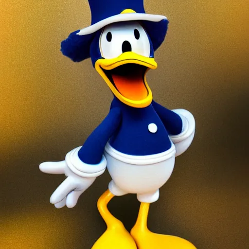 Prompt: donald duck is kicking heroin, portrait, photorealism, oil painting, octane render, hyper detailed.