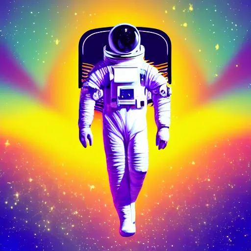 Spaceman walking on clouds - DvxArt - Digital Art, Science & Technology,  Space - ArtPal