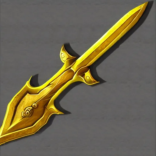 yellow broad sword, giant sword, war blade weapon,, Stable Diffusion