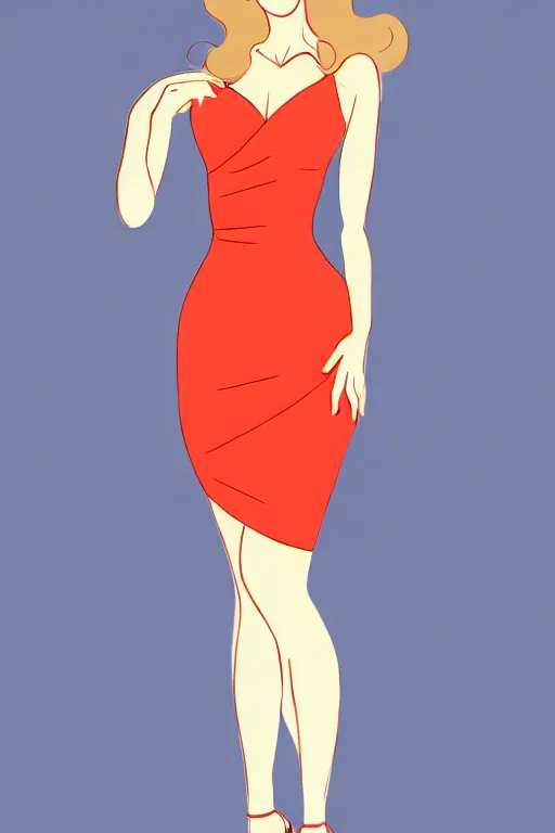 Prompt: full length illustration of very very very beautifully 3 5 years female looking like angelina jolly with amazing body figure, wearing tight dress, high detailing face, soft lighting