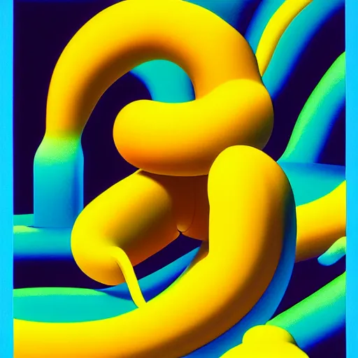 Image similar to bananna by shusei nagaoka, kaws, david rudnick, airbrush on canvas, pastell colours, cell shaded, 8 k