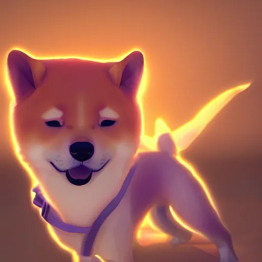 Prompt: shiba inu dog bonk meme, low poly, character design, highly detailed digital art, atmosphere, glow, lens flare, cinematic lightning, hyperrealistic, focused, extreme details, 4 k, ultra detailed, trending on artstation, masterpiece, digital art.