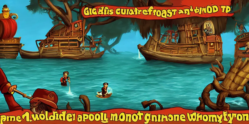 Image similar to the curse of monkey island screenshot