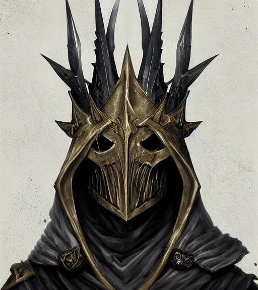 Prompt: portrait of the witch king of angmar in brass armor, by peter mohrbacher, 4 k, deviantart, 3 d unreal engine, trending on artstation