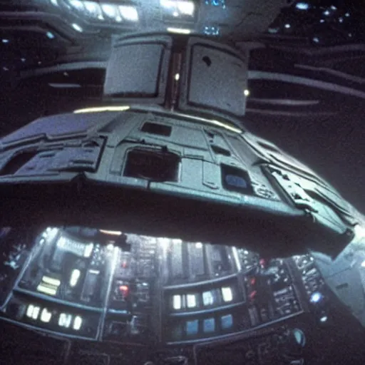 Prompt: the Nostromo spaceship of the Alien movie