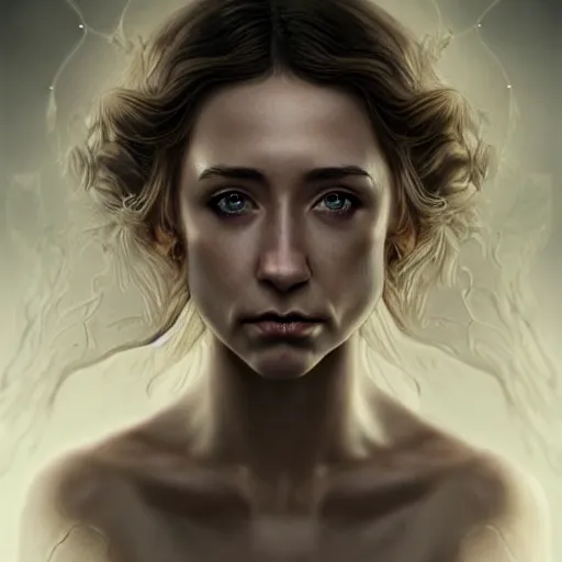 Image similar to gorgeous female Stella Maeve incubus, realistic character concept, full body shot, spooky, illustration, symmetrical face and body, realistic eyes, artstation, cinematic lighting, hyperdetailed, detailed realistic symmetrical eyes, cgsociety, 8k, high resolution, Charlie Bowater, Tom Bagshaw, single face, insanely detailed and intricate, beautiful, elegant, dark bedroom with bed in background, vfx, postprocessing