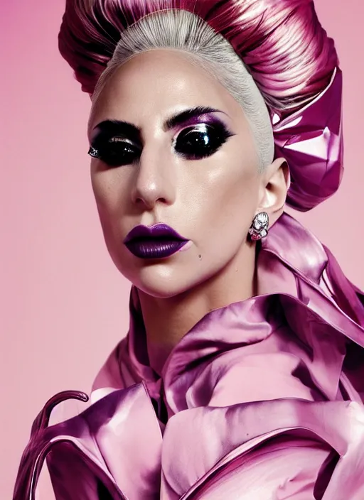 Image similar to lady gaga styled by nick knight posing, serving, slay, iconic, vogue magazine, canon, highly realistic. high resolution. highly detailed. dramatic. 8 k. 4 k.