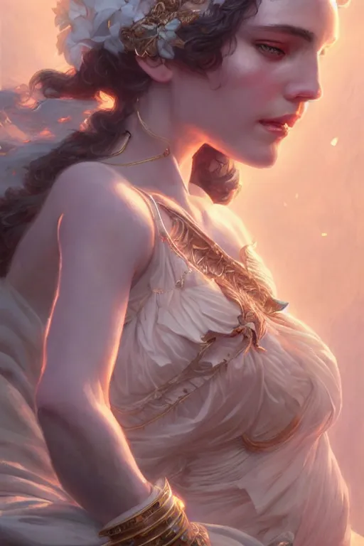 Prompt: goddess of the france, highly detailed, digital painting, artstation, concept art, smooth, sharp focus, illustration, unreal engine 5, 8 k, art by artgerm and greg rutkowski and edgar maxence