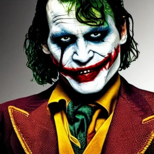 Image similar to johnny depp as the joker