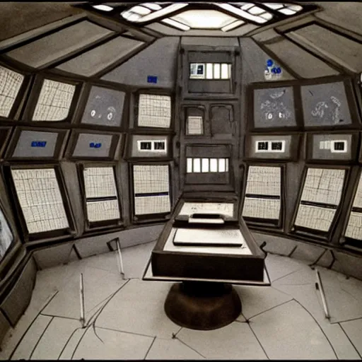 prompthunt: Tardis console room, Art Deco style, by stanley