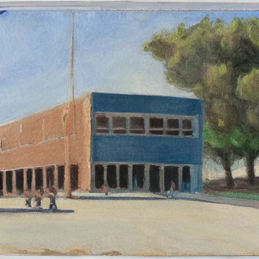 Prompt: getring f grade at school by hopper