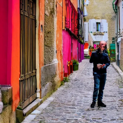 Image similar to photograph of a frenchman in 2 0 2 0. colorful, 5 0 mm