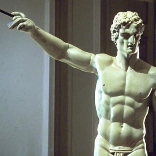 Image similar to greek statue of Heraclite in American Psycho (1999)