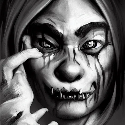 Prompt: noisy black and white shrek creepy face, highly detailed, digital painting, artstation, concept art, smooth, sharp focus, illustration, art by artgerm and greg rutkowski and alphonse mucha