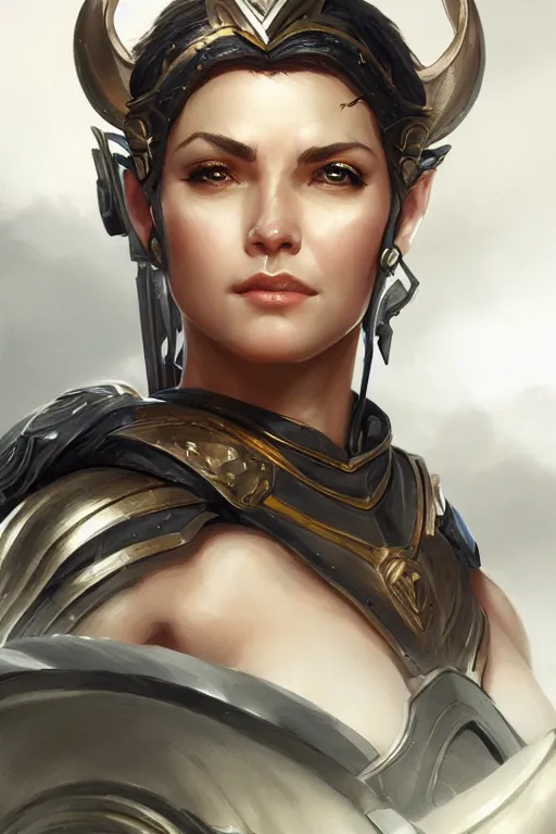 Image similar to amazon valkyrie athena, d & d, fantasy, portrait, highly detailed, headshot, digital painting, trending on artstation, concept art, sharp focus, illustration, art by artgerm and greg rutkowski and magali villeneuve