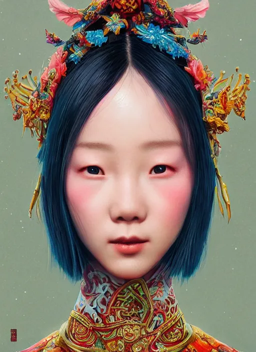 Image similar to beautiful yunnan girl : : by martine johanna and simon stalenhag and chie yoshii and casey weldon and wlop : : ornate, dynamic, particulate, rich colors, intricate, elegant, highly detailed, centered, artstation, smooth, sharp focus, octane render, 3 d