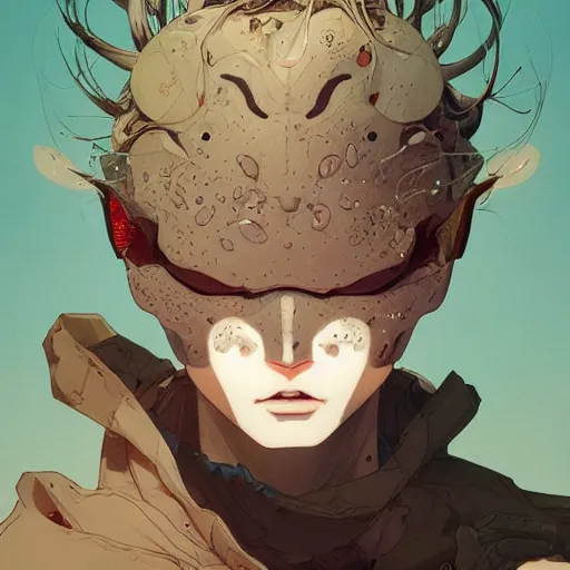 Image similar to prompt : hero portrait soft light painted by james jean and katsuhiro otomo and erik jones, inspired by evangeleon anime, smooth face feature, intricate oil painting, high detail illustration, sharp high detail