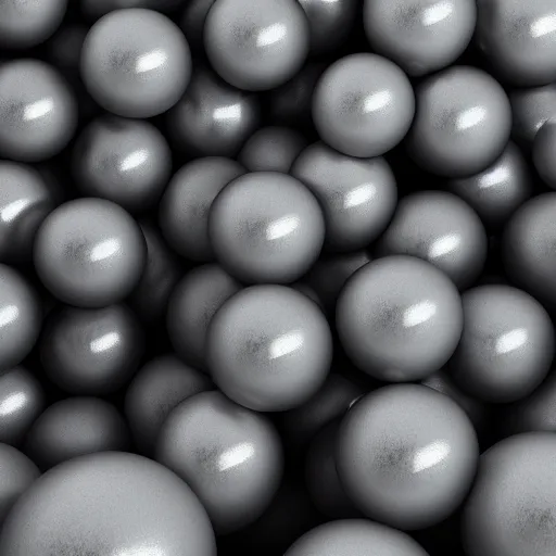 Prompt: scp-225 unstoppable and immovable grey metallic spheres