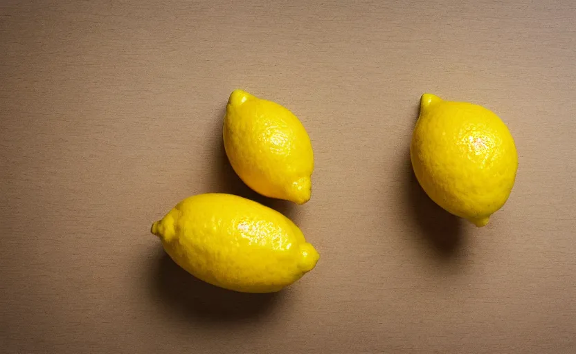 Image similar to lemons a plywood, product photography