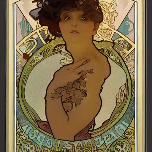 Image similar to water by alphonse mucha