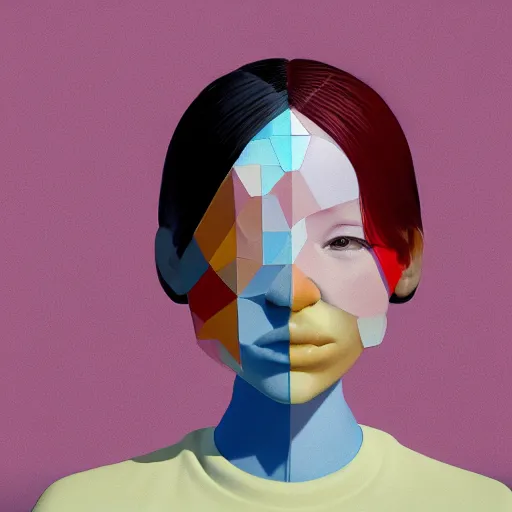 Image similar to abstract 3d female portrait age five by james jean and Jason Chan, rendering, redshift, octane