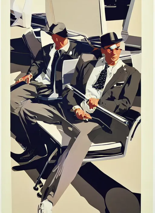 Image similar to menswear illustration by syd mead, high quality