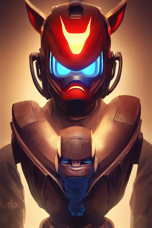 Image similar to epic mask helmet robot ninja portrait stylized as fornite style game design fanart by concept artist gervasio canda, behance hd by jesper ejsing, by rhads, makoto shinkai and lois van baarle, ilya kuvshinov, rossdraws global illumination radiating a glowing aura global illumination ray tracing hdr render in unreal engine 5