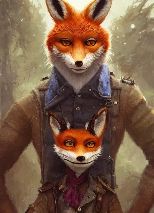 Prompt: highly detailed portrait fantastic mr fox stephen bliss unreal engine fantasy art by greg rutkowski loish rhads ferdinand