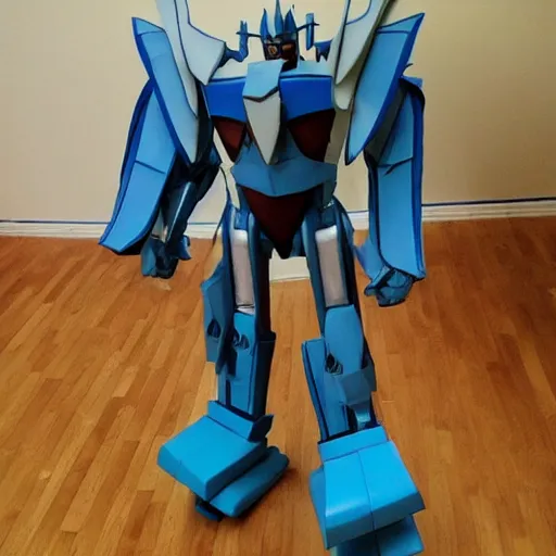 Image similar to homemade Transformers cosplay Eva foam