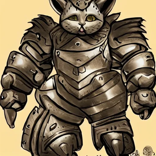 Image similar to battle armor wearing cute cats