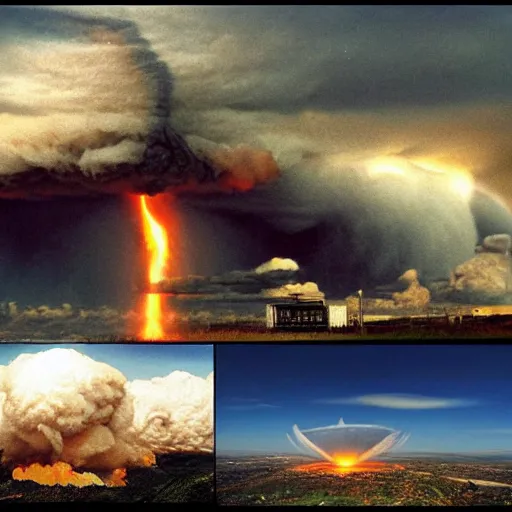 Image similar to the god of hybrid of tornado and nuclear explosion